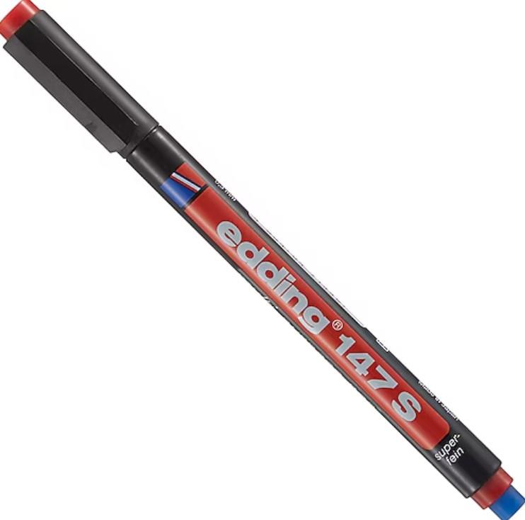 Edding 147 S Silgili Kırmızı Asetat Kalemi 0,3Mm