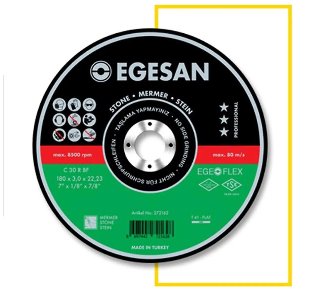 Egesan Mermer Kesici 180X3X22,23 Mm
