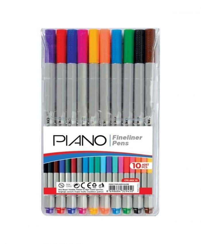 Piano Fineliner Kalem 10'Lu Mix