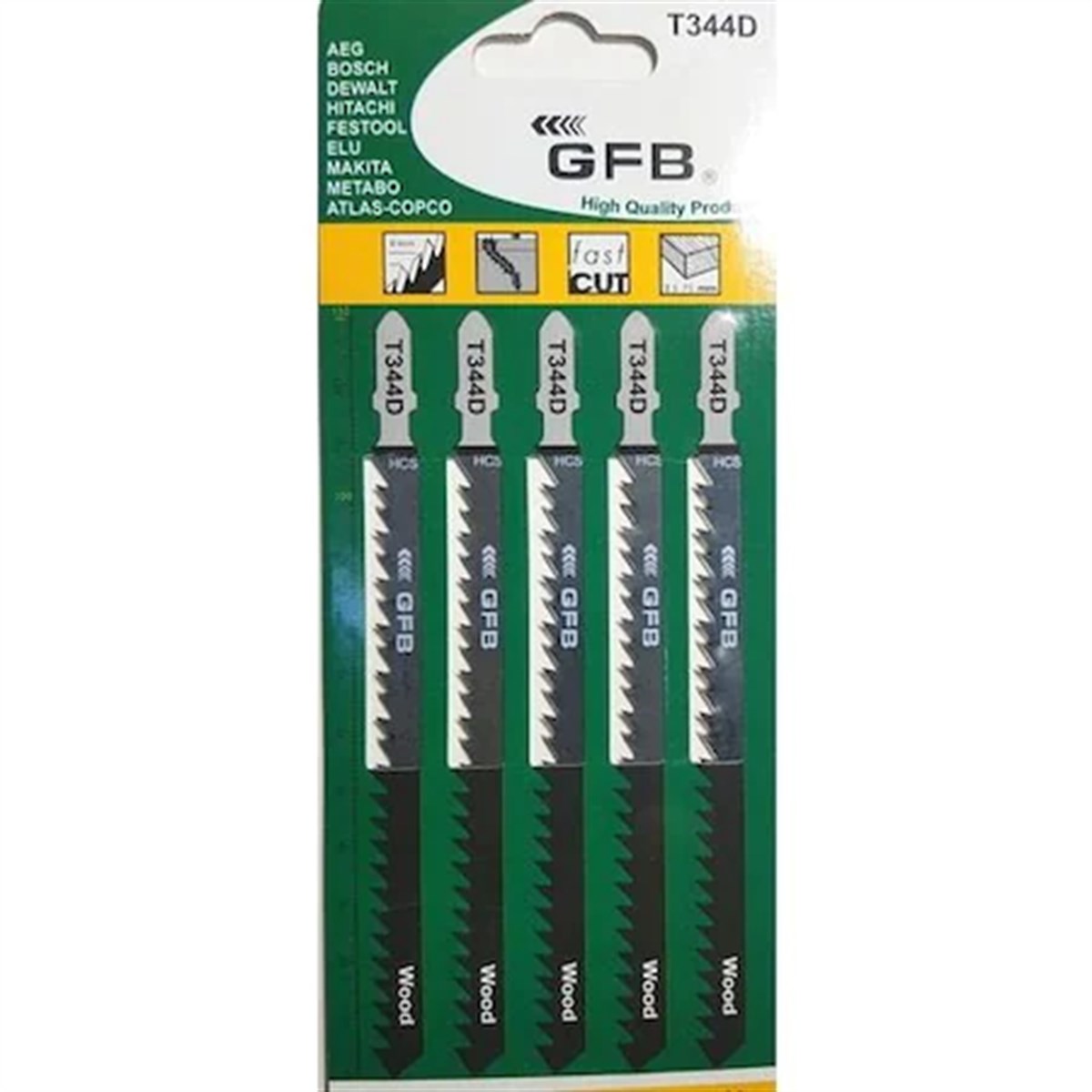 GFB T344D DEKUPAJ TESTERE UZUN AHŞAP 5Lİ