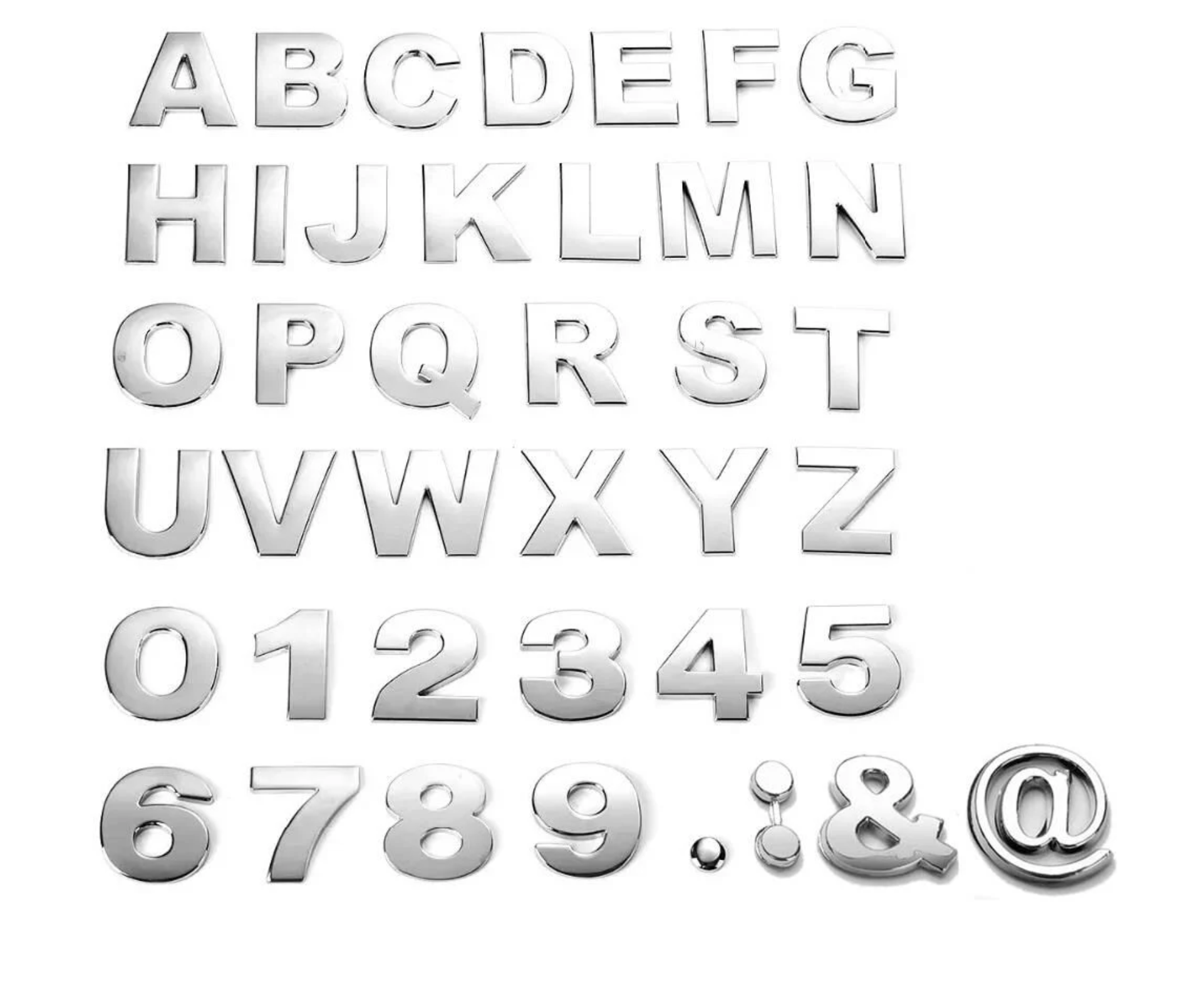 Harf-Rakam Orta Krom 3,5Cm