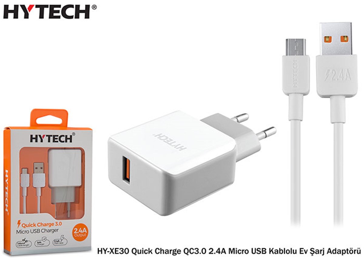 HYTECH XE30 MİCRO USB KABLOLU EV ŞARJ 2.4A