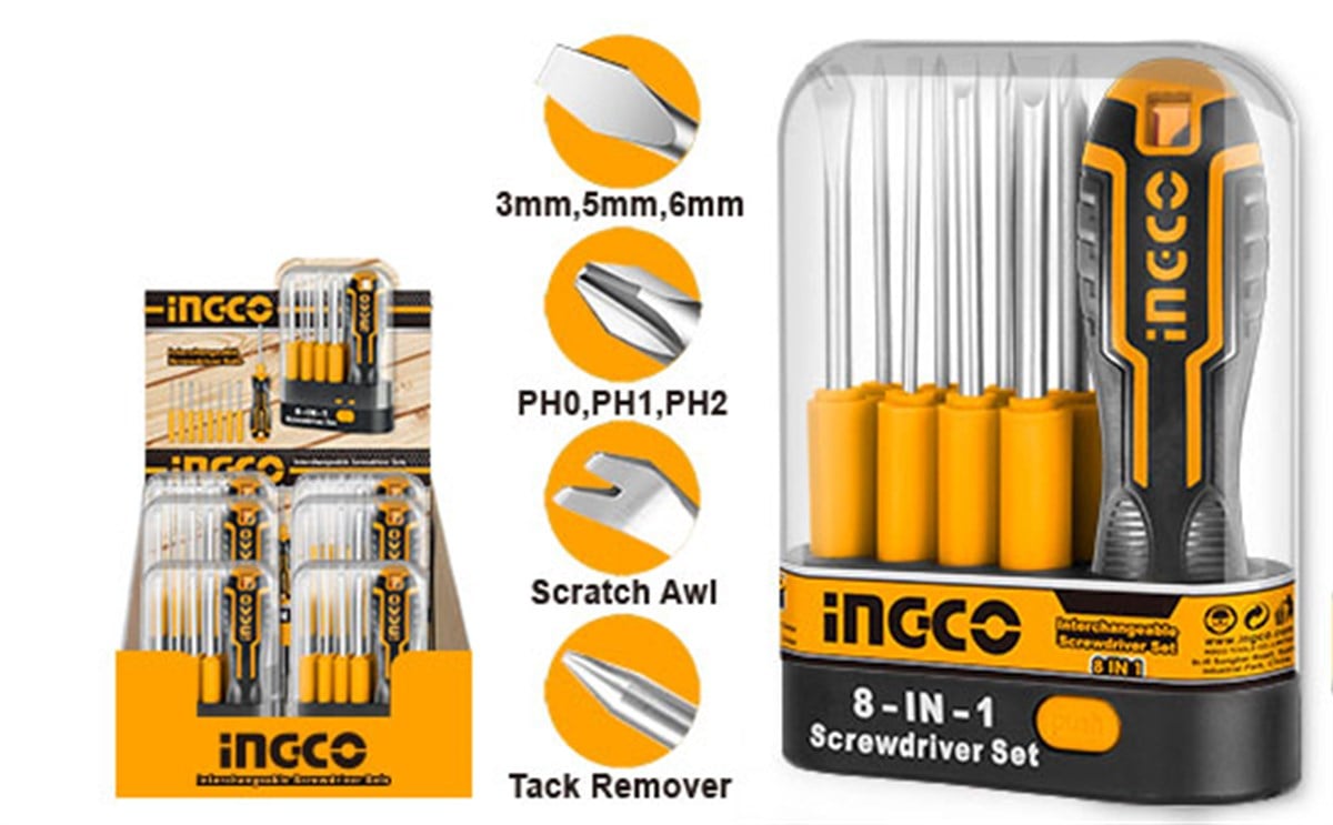 İNGCO 9 PARÇA TORNAVİDA SETİ