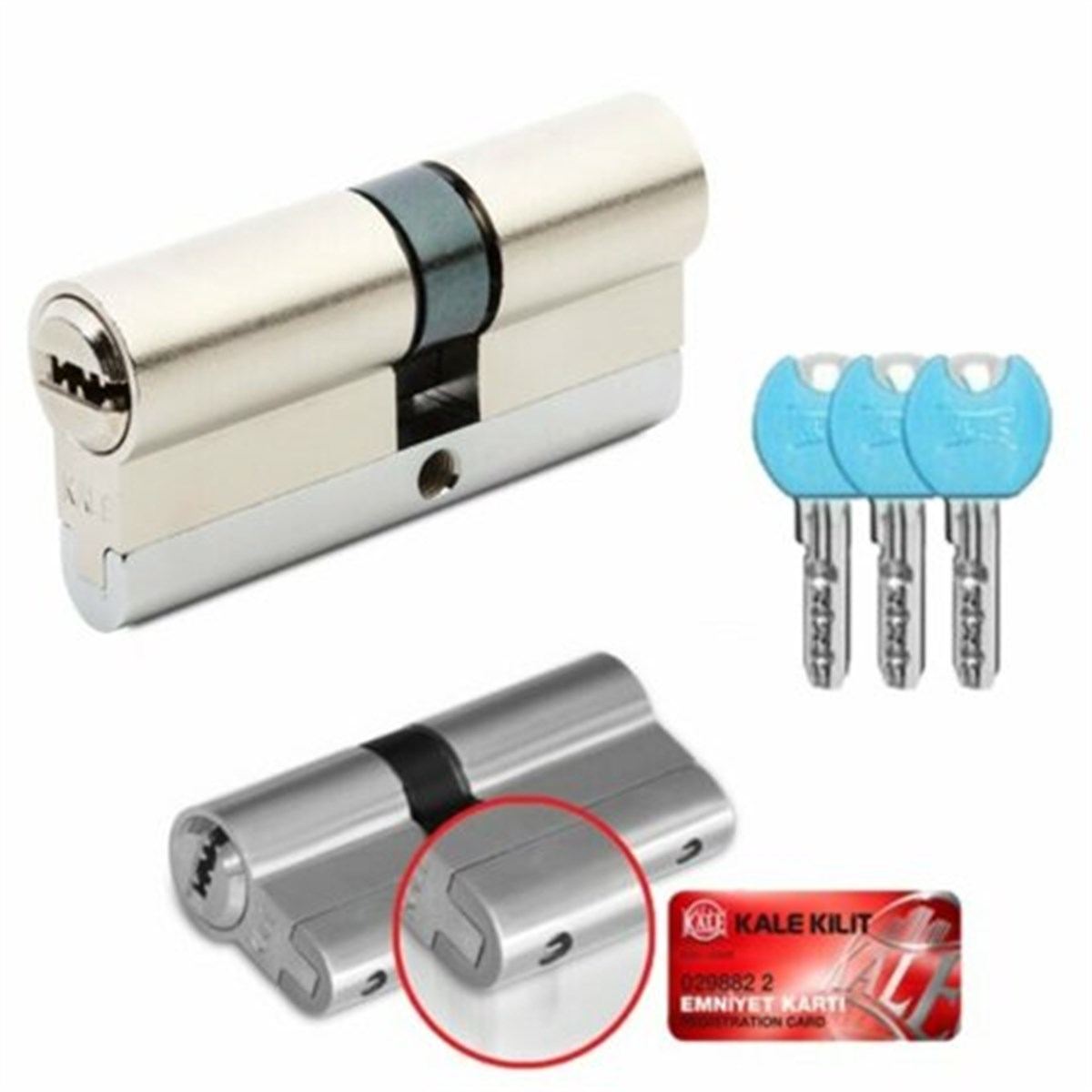 KALE 164YGS SE YÜKSEK GÜVENLİK BAREL 68MM NİKEL