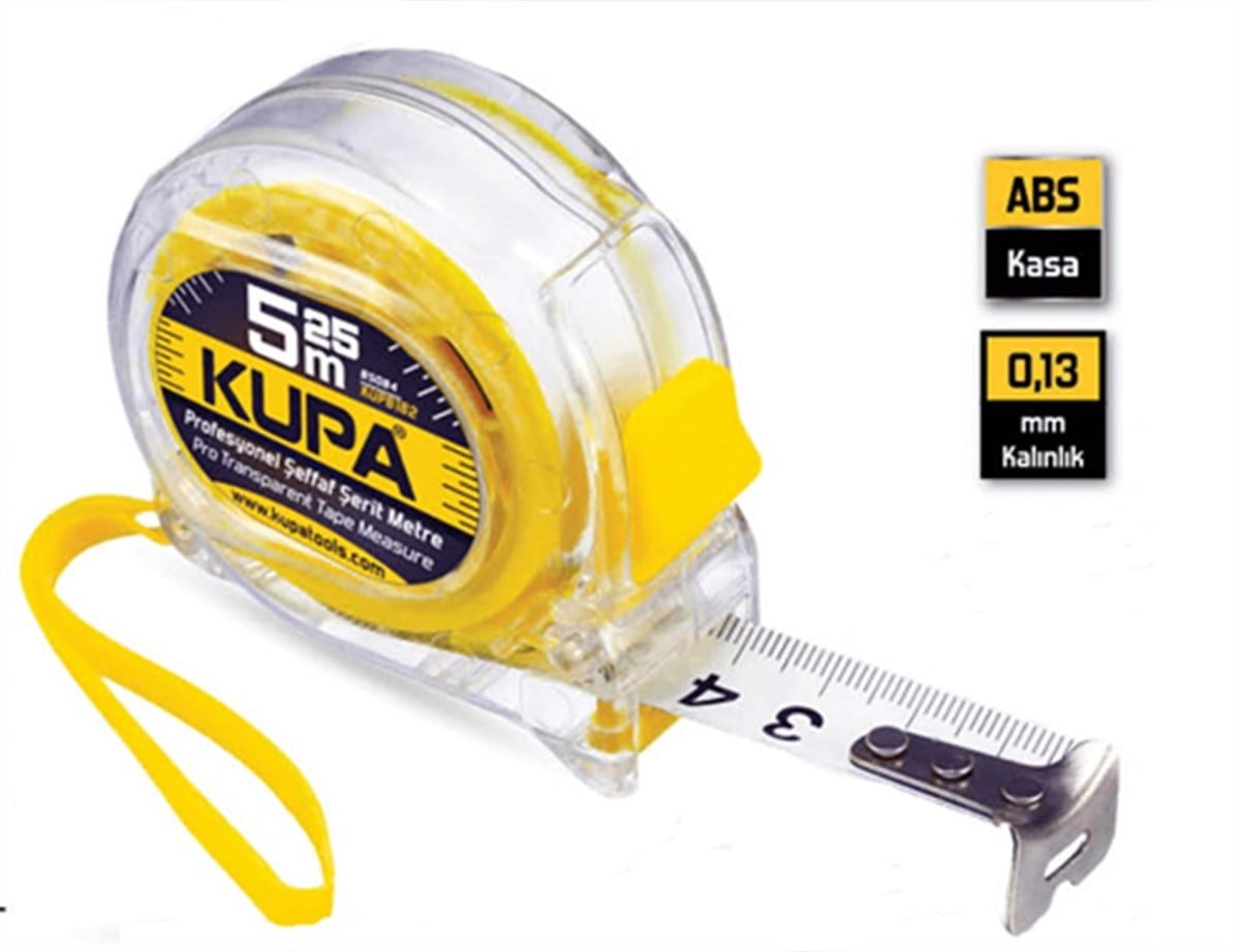 KUPA ŞEFFAF ŞERİT METRE 5X19 MM