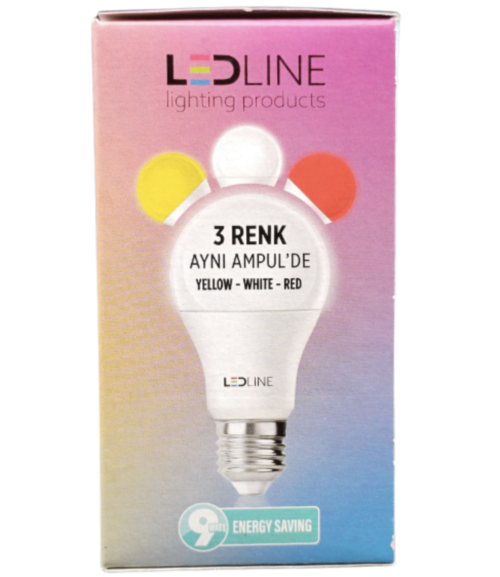 Ledline Led Ampül 3 Ü 1 Arada E-27 9W Beyaz