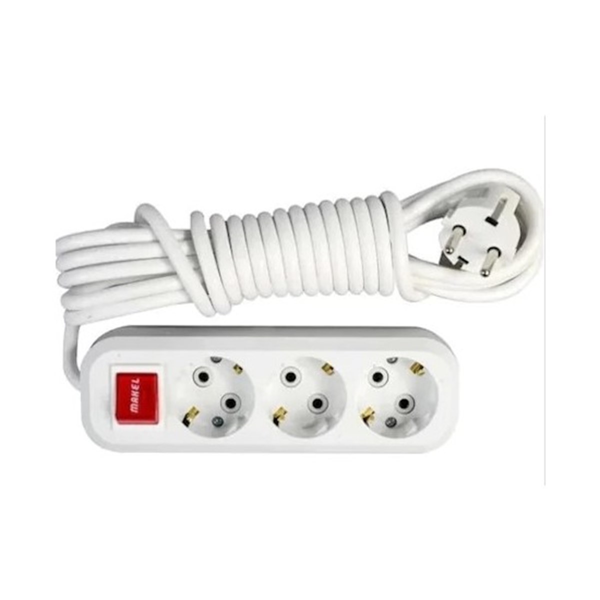 MAKEL 3'LÜ GRUP PRİZ KABLOLU ANAHTARLI 5 MT