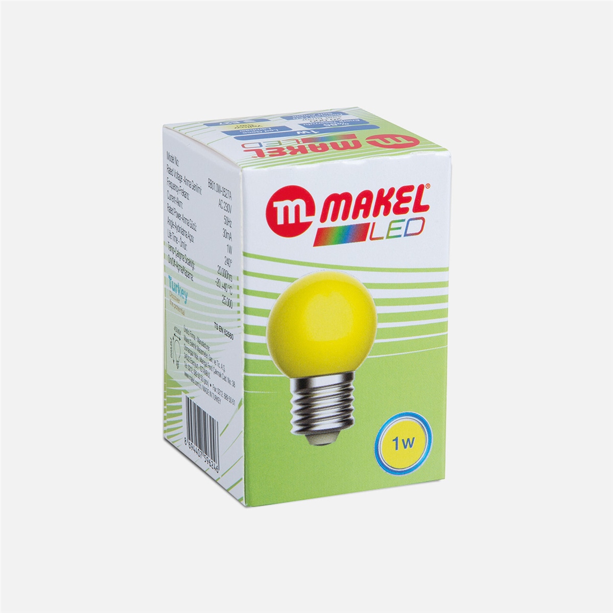 MAKEL LED GECE AMPULU 1W E27 SARI