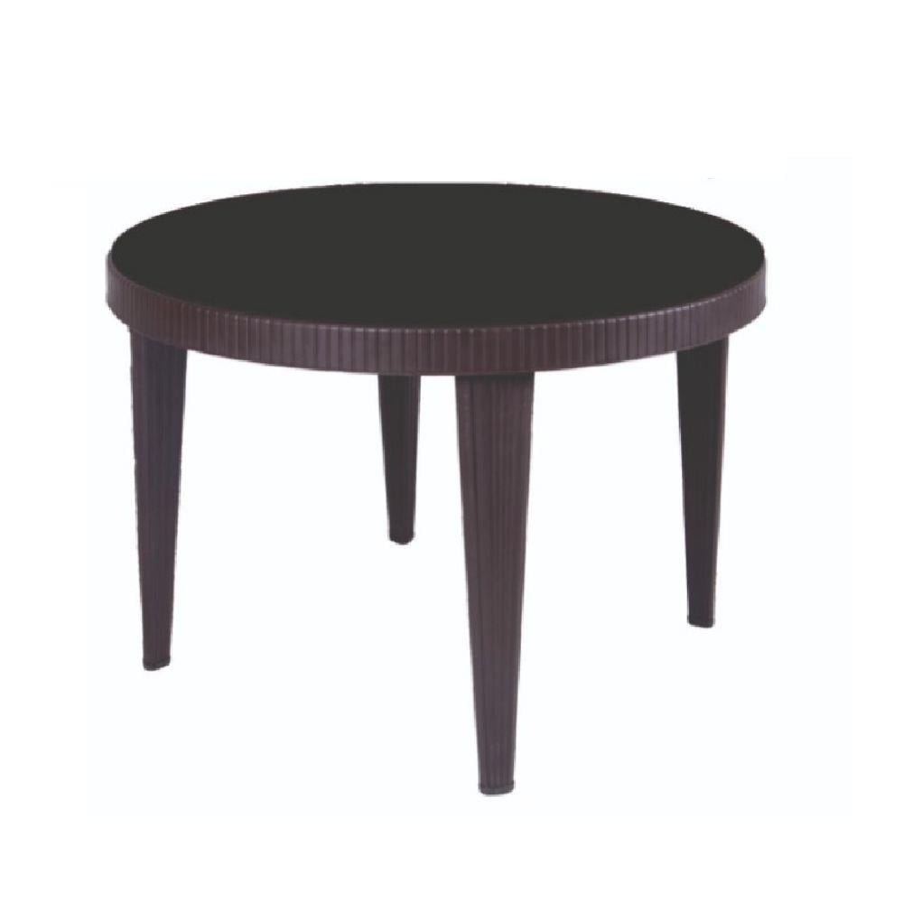 Mandella 660 110X110 Rattan Yuvarlak Masa Camlı Orjinal