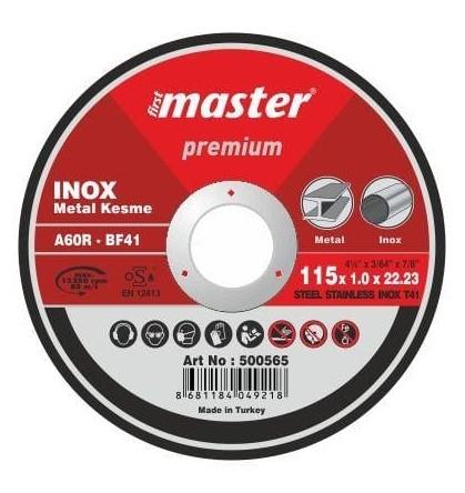 Master Premium İnox Kesici Düz 115X1.0X22