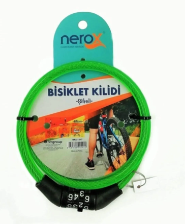 Nerox Bisiklet Kilidi Şifreli 65 Cm