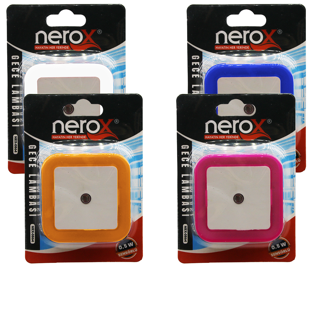 Nerox Gece Lambası Kare Fotoselli