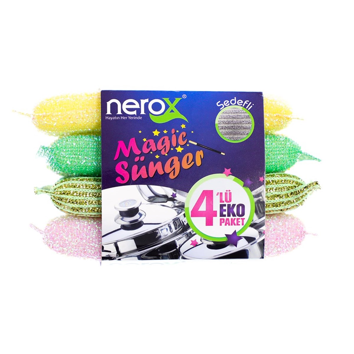 NEROX SİHİRLİ SÜNGER 4'LÜ SEDEFLİ
