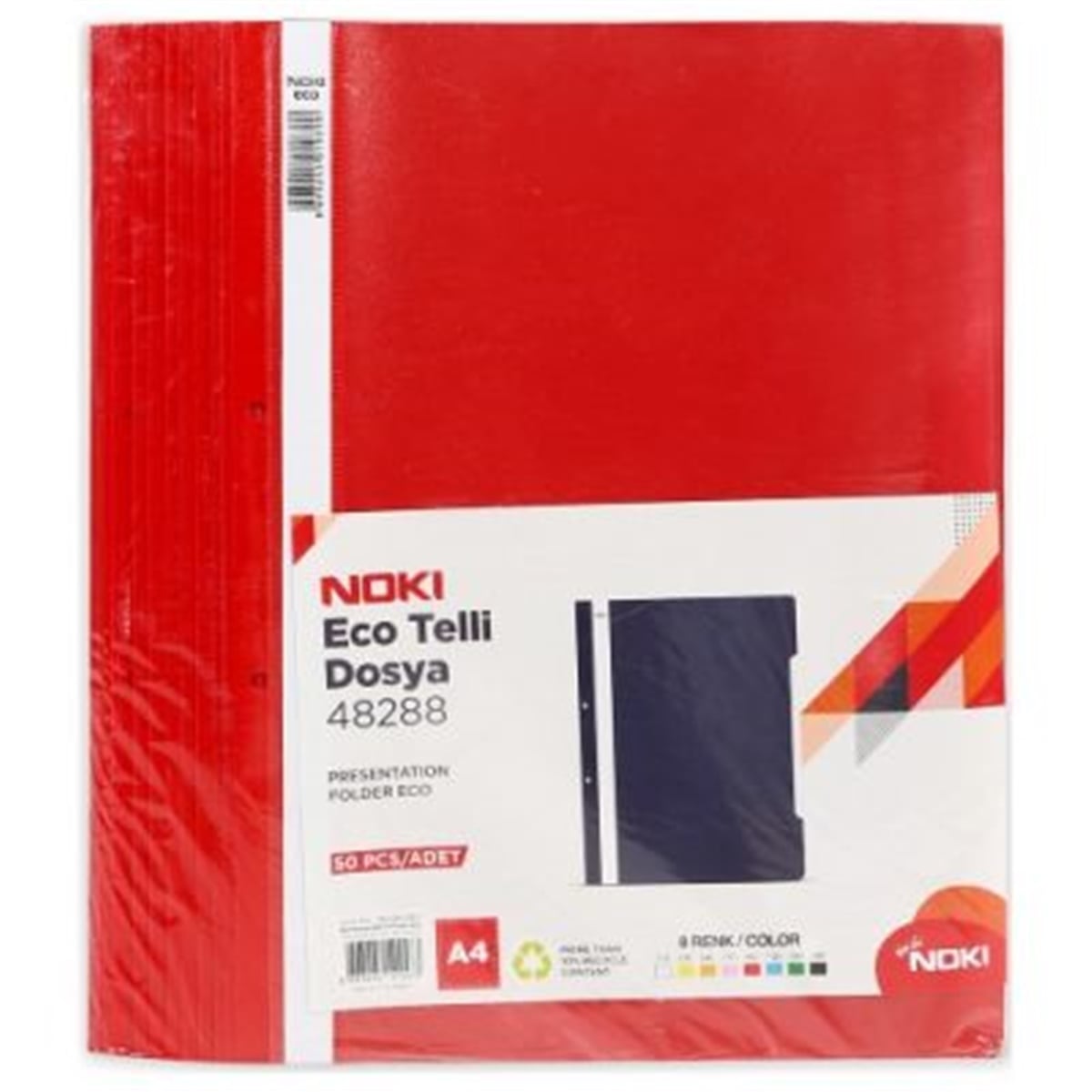NOKİ ECO TELLİ DOSYA KIRMIZI 50Lİ