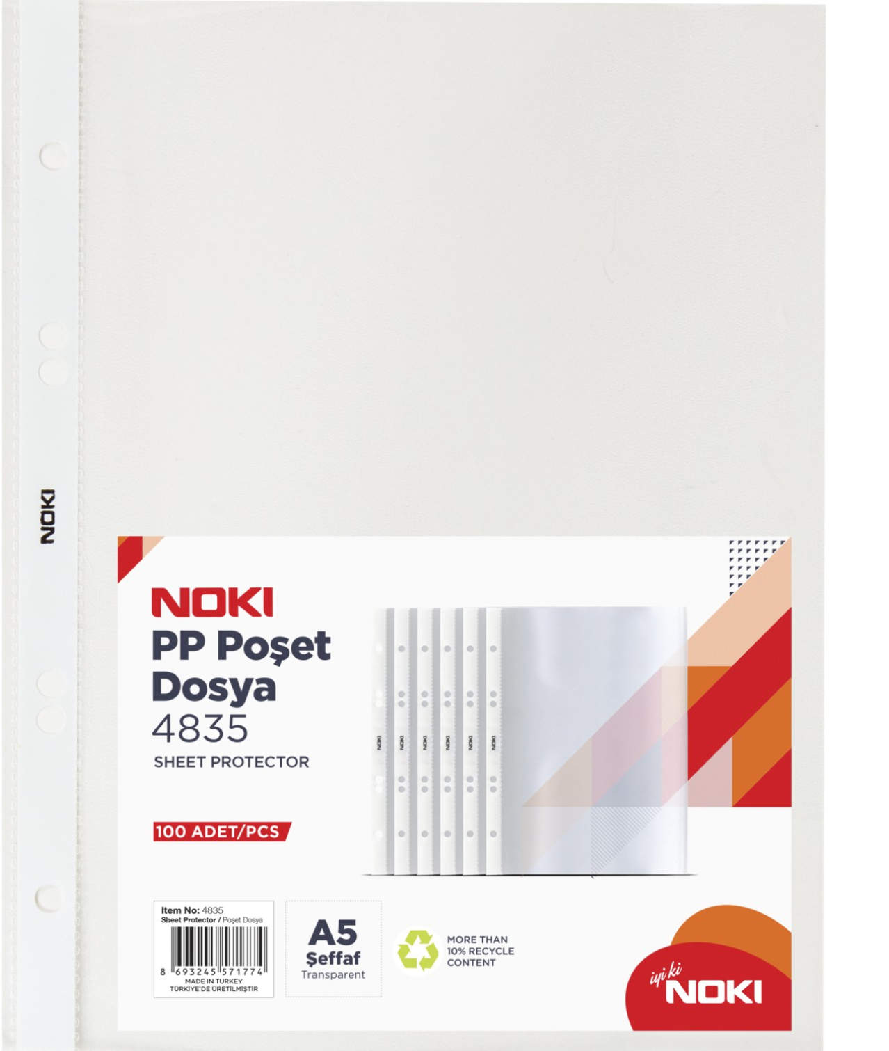 Nokı Poşet Dosya 4835 Pp A5 100'Lü*50