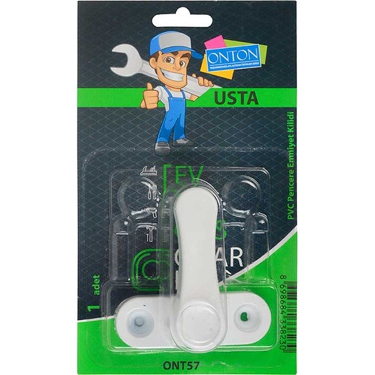 ONTON KAPI PENCERE EMNİYET KİLİDİ BEYAZ