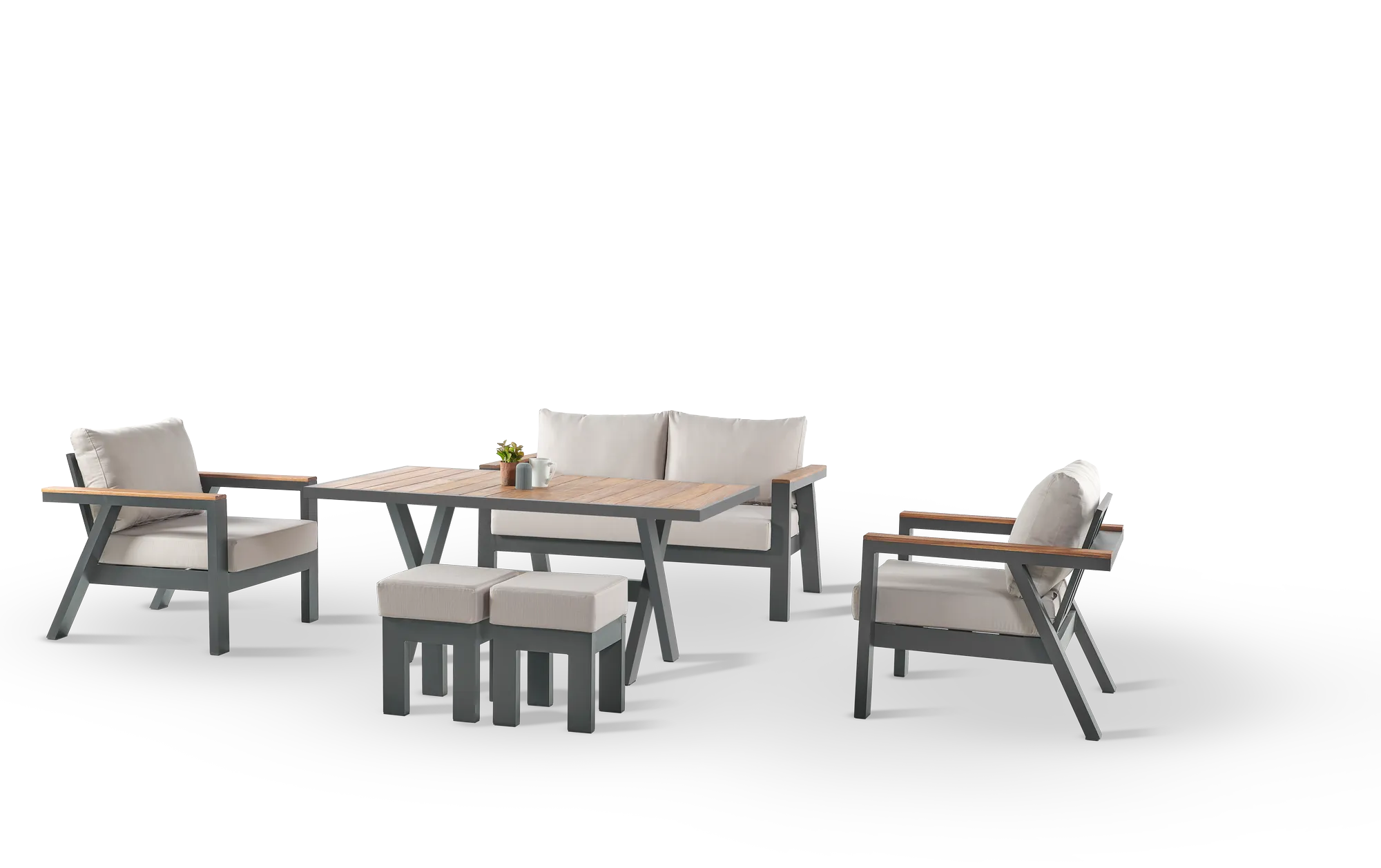 Paffia Milas 2'Li Set Antrasit