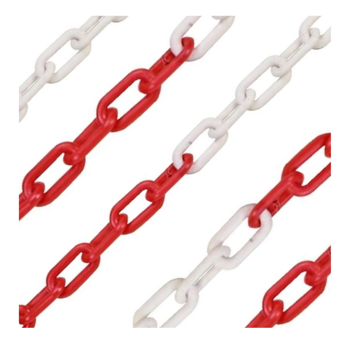 Plastik Zincir 6 Mm Kırmızı Beyaz