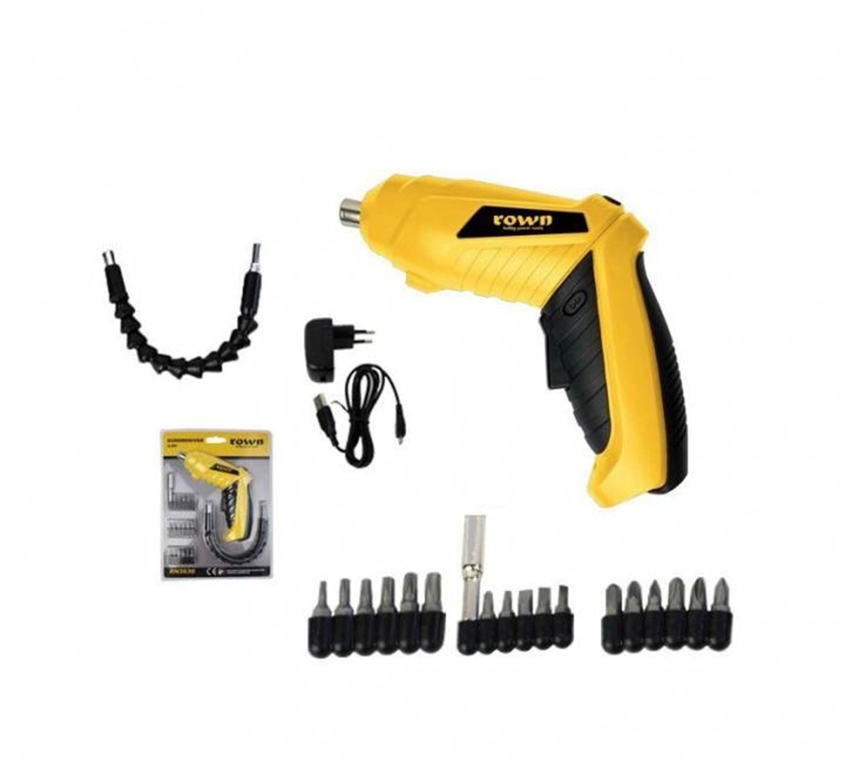 ROWN 3636 3.6 V ŞARJLI TORNAVİDA 17 PARÇA BİTS