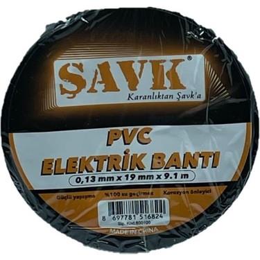 Şavk Pvc Elektrik Bantı 19 Mm Siyah