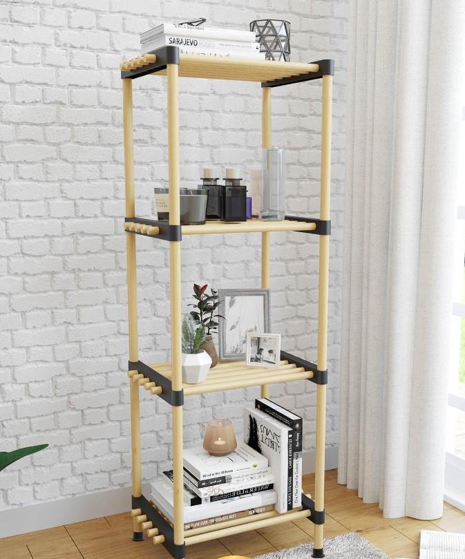 Seowood 2504S Ahşap Çok Amaçlı 4 Katlı Raf