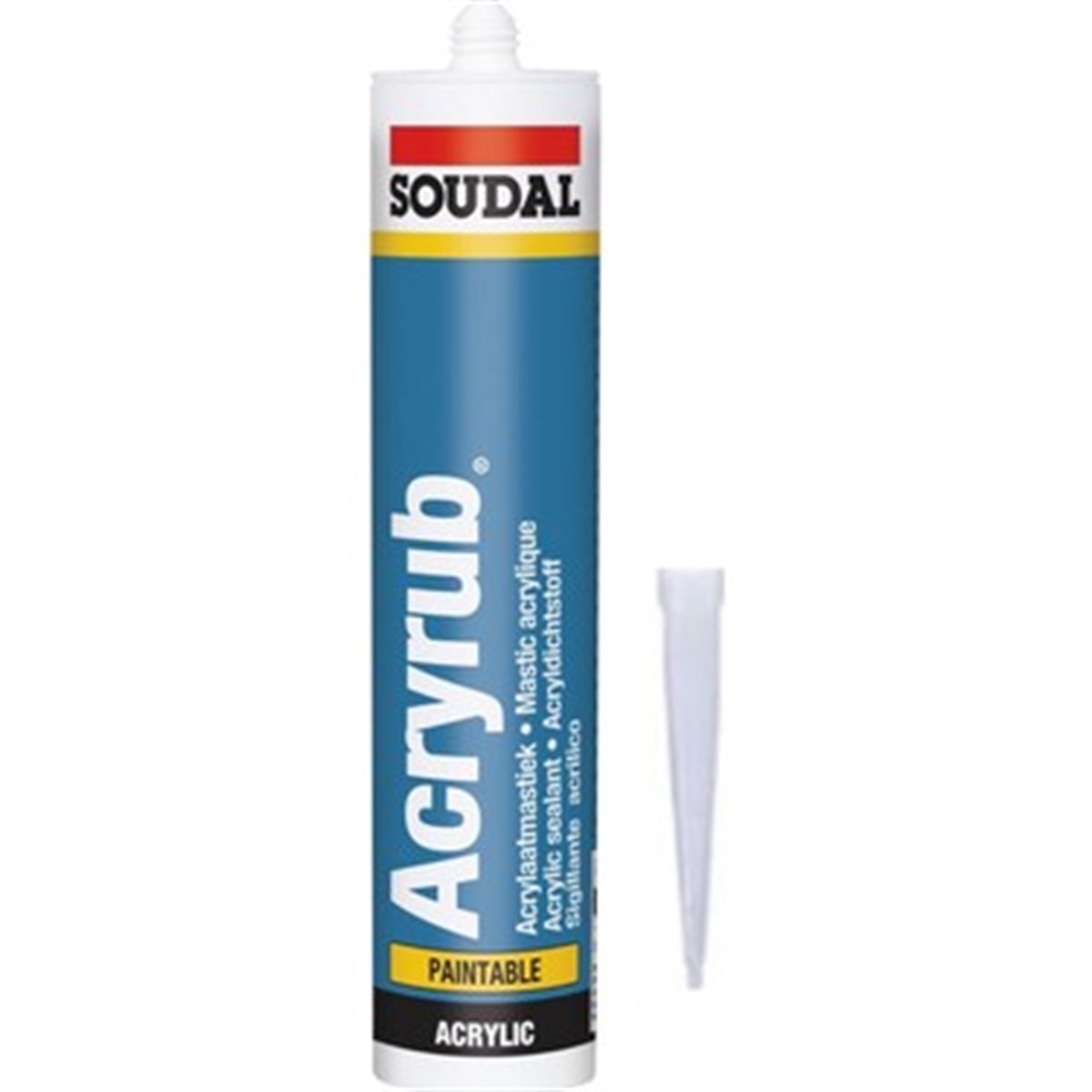 SOUDAL ACRYRUB SİLİKONİZE MASTİK ANTRAZİT 500 GR