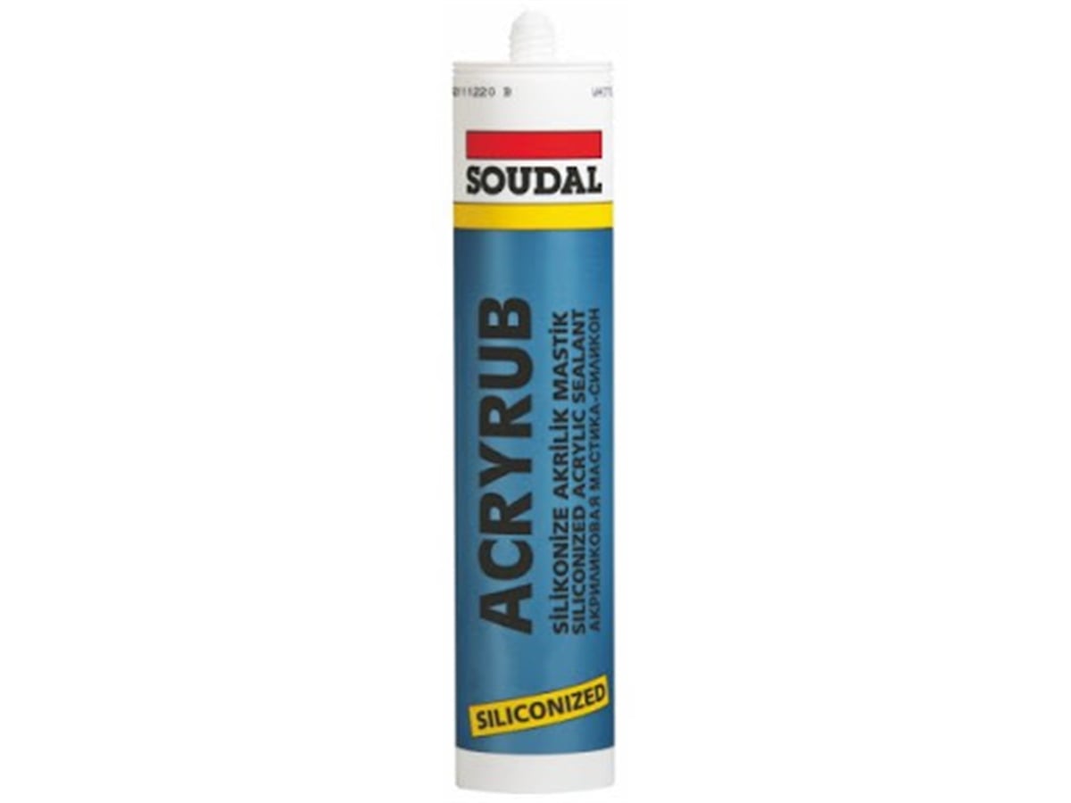SOUDAL ACRYRUB SİLİKONİZE MASTİK GRİ 500 GR
