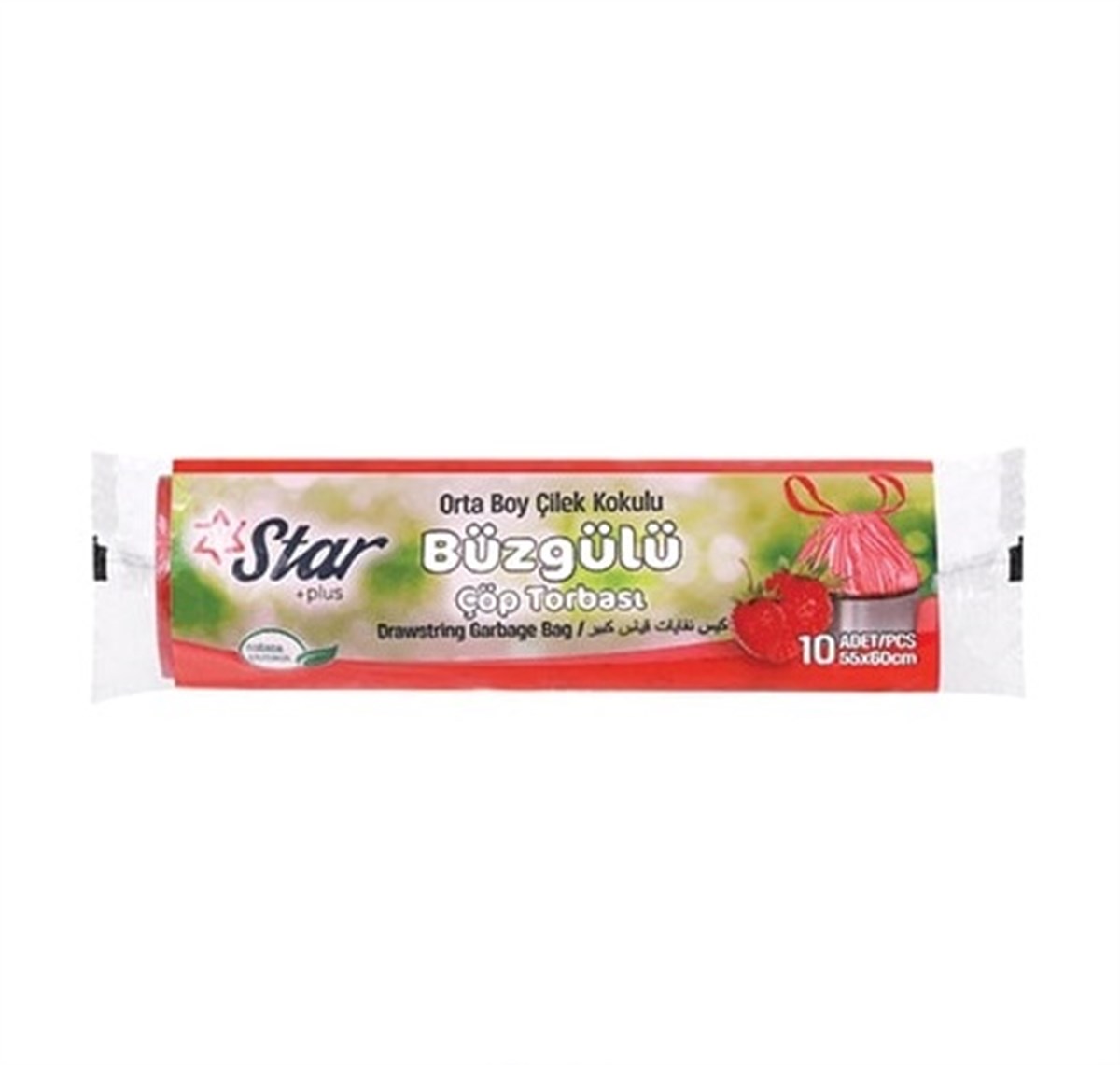 STARPLUS ÇÖP TORBASI BÜZGÜLÜ ORTA ÇİLEK 120GR 55X60CM