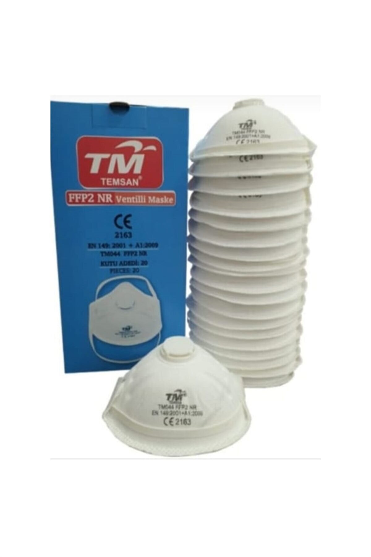 Temsan Fffp2 Nr Ventilli Maske Beyaz