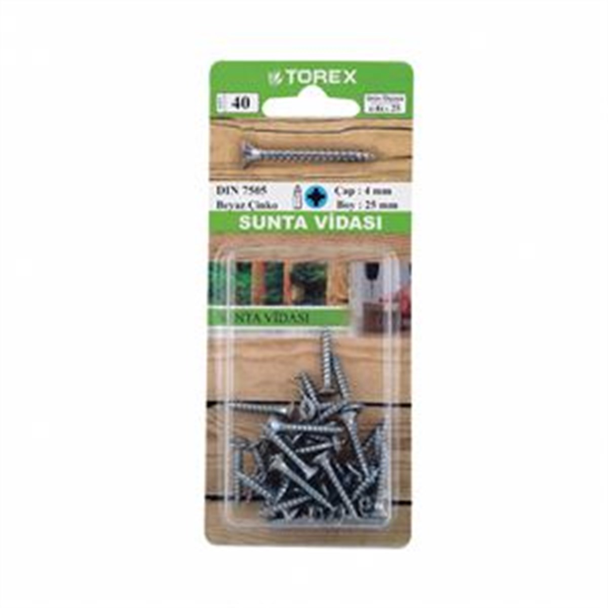 TOREX DIN 7505 4X25 SUNTA VİDASI