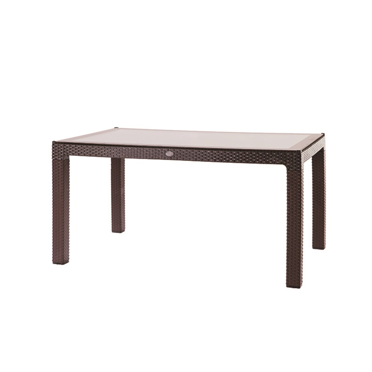 VİOLET TREND 90X150 RATTAN MASA CAMLI