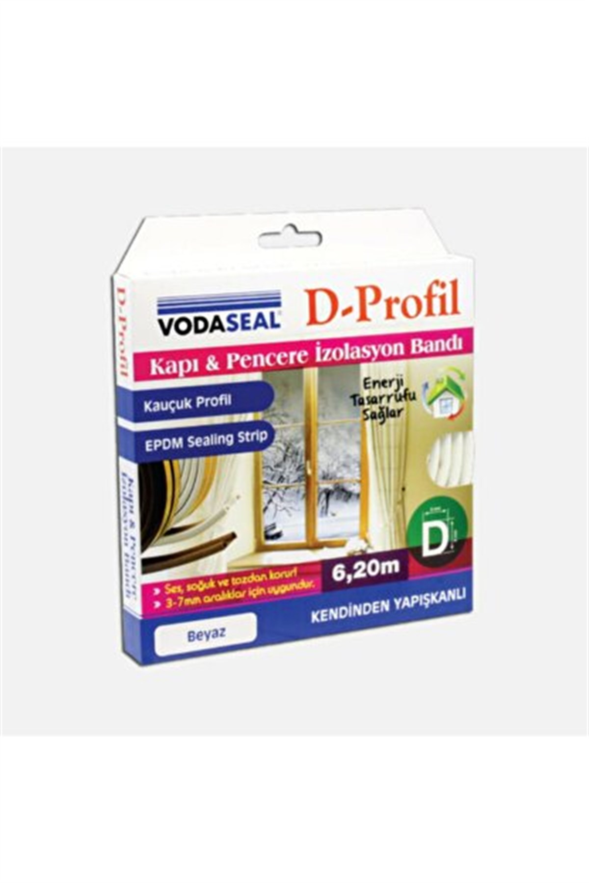 VODASEAL KAPI PENCERE BANDI D PROFİL BEYAZ