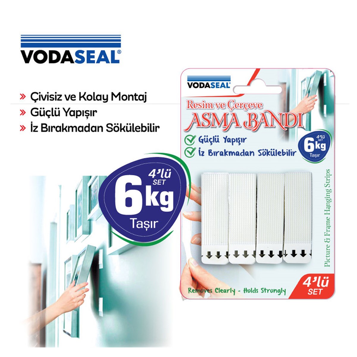 VODASEAL RESİM ÇERÇEVE ASMA BANDI 4'LÜ