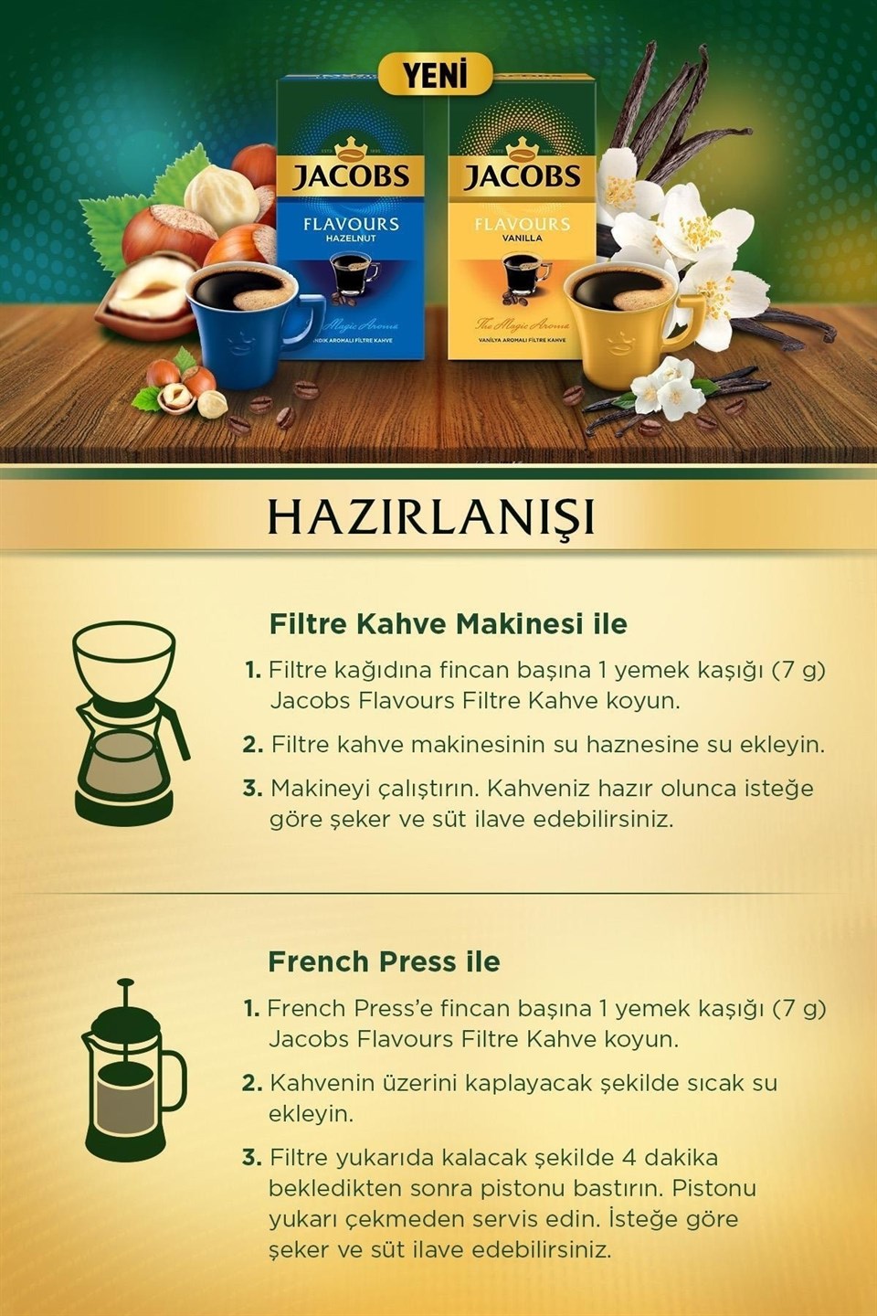 Jacobs Vanilya Aromalı Filtre Kahve 250 Gr | Alvantaj.com