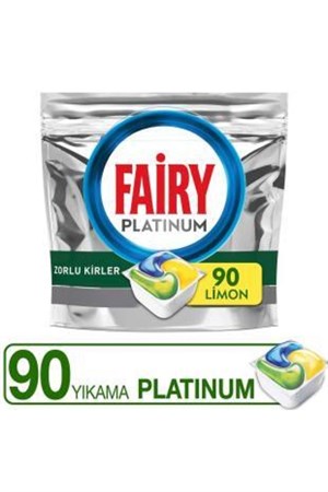 TabletFairyFairy Platinum Limon Kokulu Bulaşık Makinesi Deterjanı Tablet 90 Yıkama