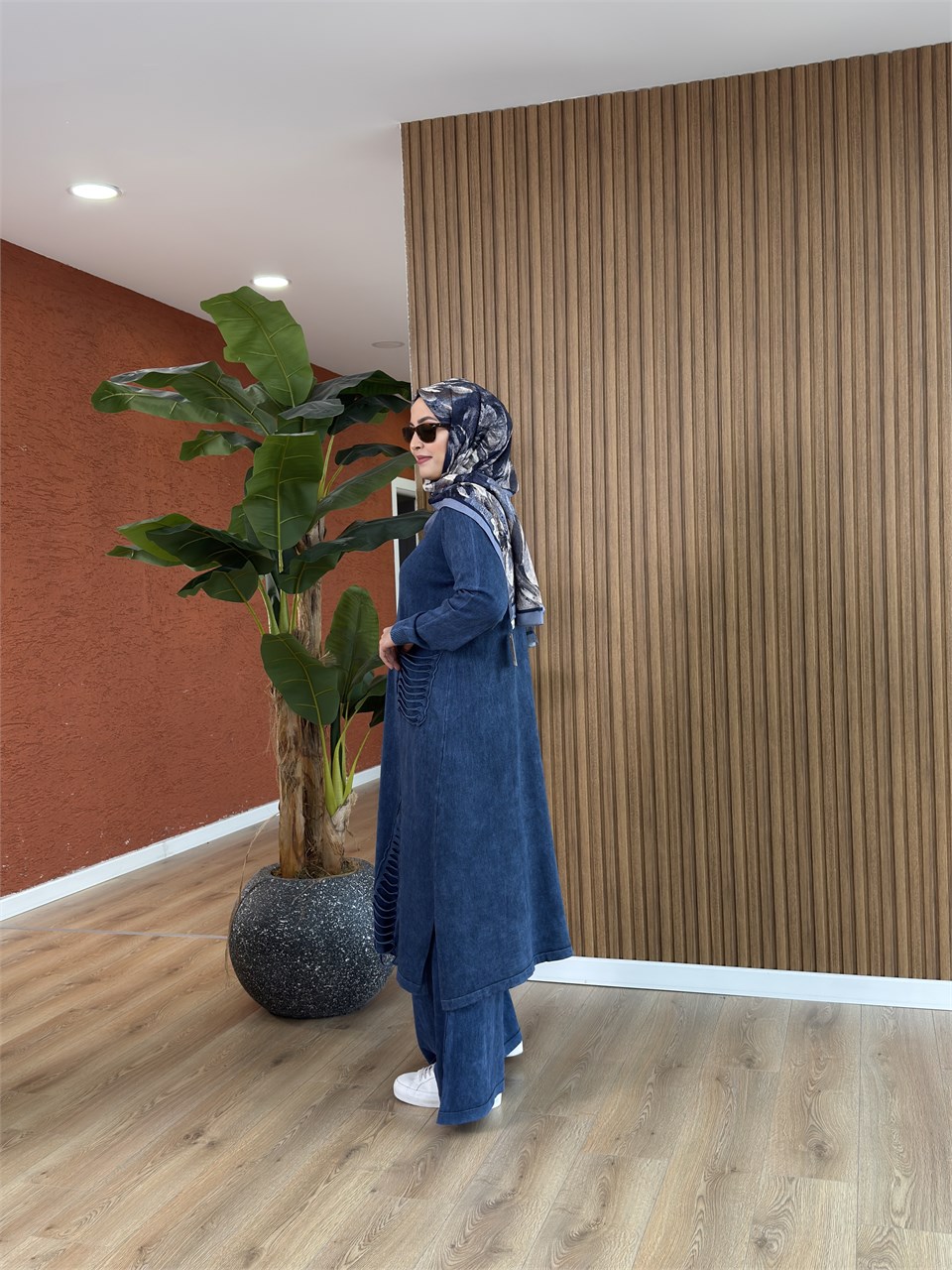 Aden % 100 Pamuk Tunik-Lacivert
