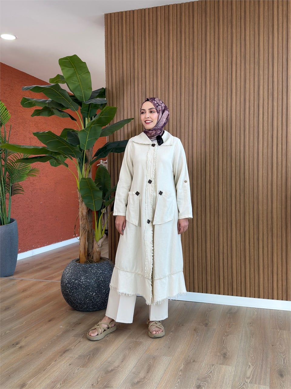 Alara Kadın Pamuk Kap-Taş