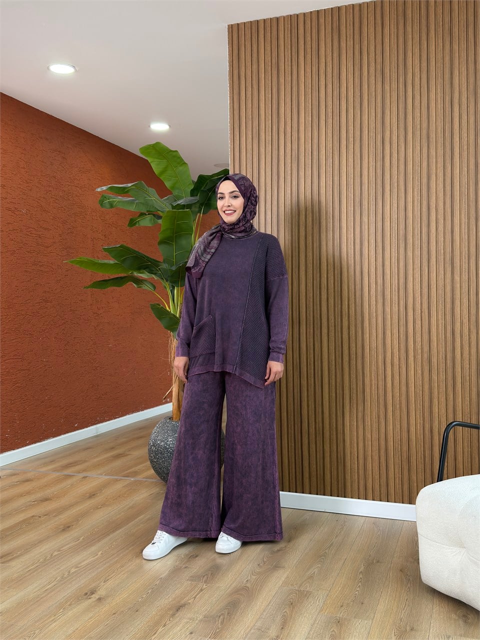 Alin Pamuk Tunik-Mürdüm