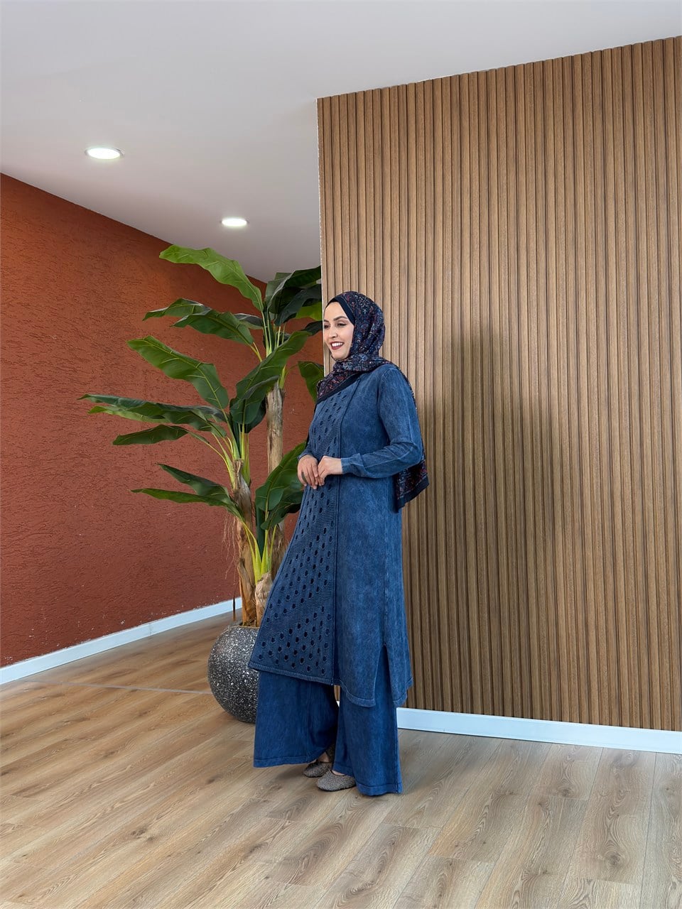 Asel % 100 Pamuk Tunik-Lacivert