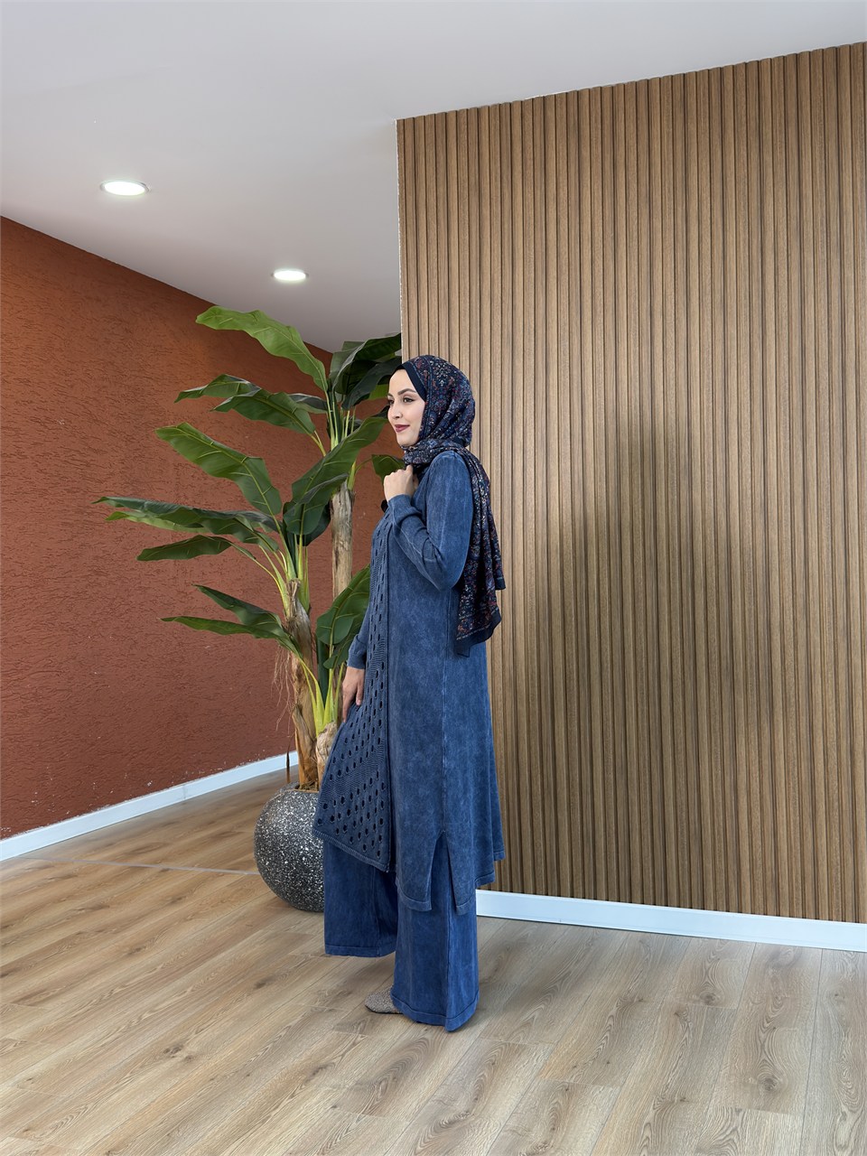 Asel % 100 Pamuk Tunik-Lacivert