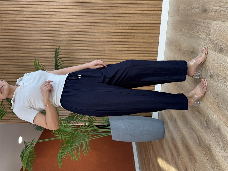 Dila Tencel Pantolon-Lacivert