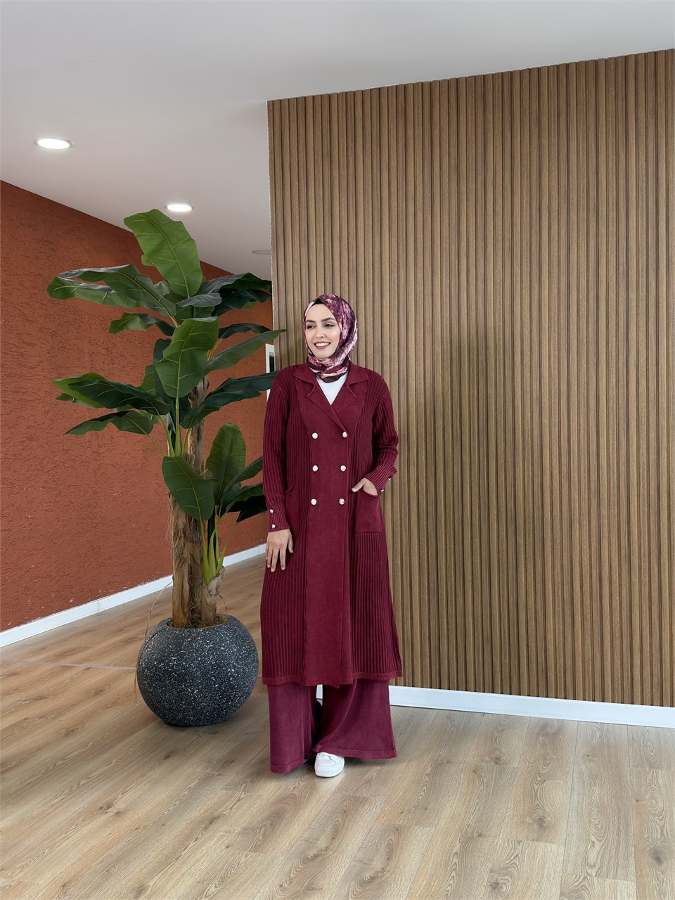 Ekin % 100 Pamuk Kap -Bordo