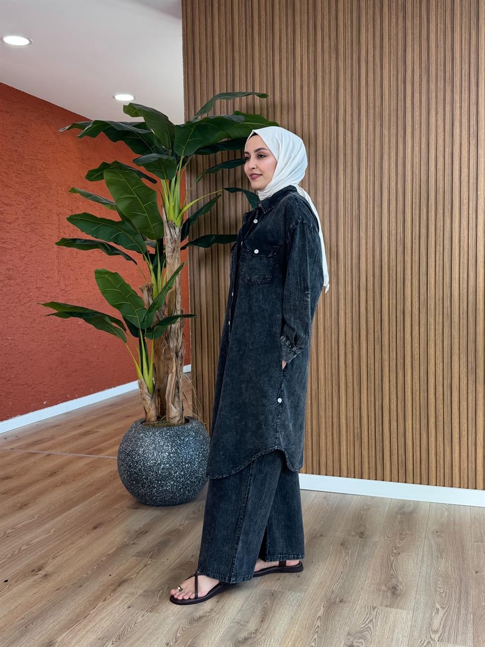 Esinti  Ara Boy Pamuk Tunik - Siyah