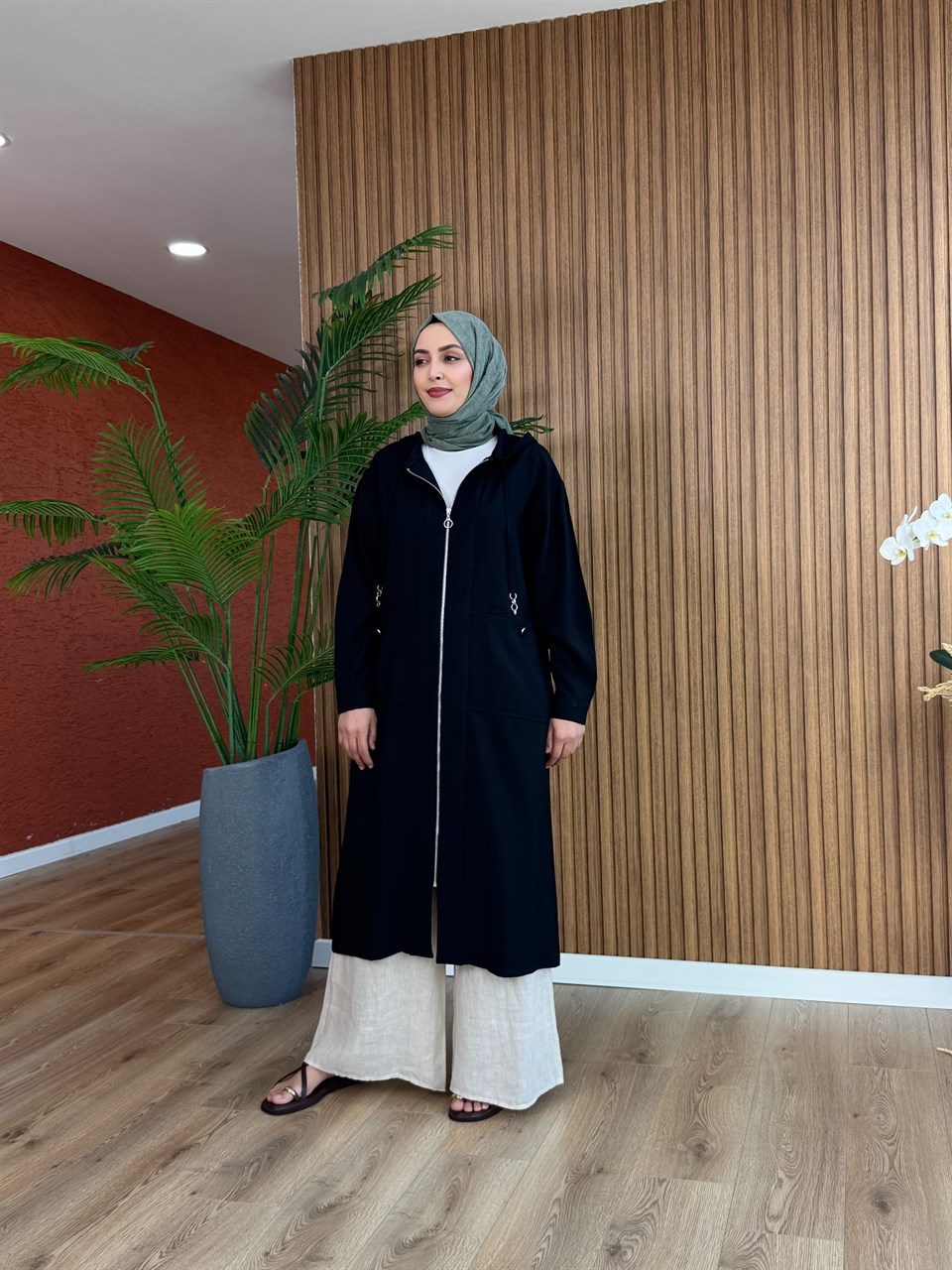 Gamze Tencel Kap -Siyah