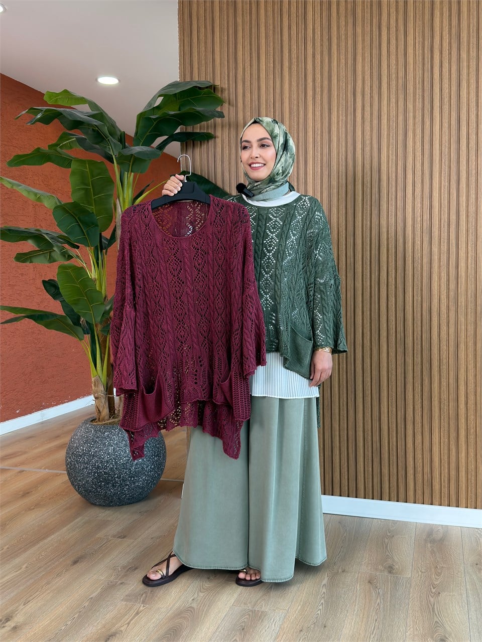 İnci Pamuk Acurlu Bluz-Bordo