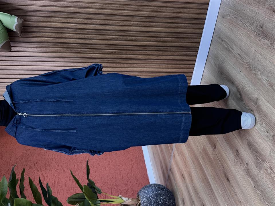 Kadın Tencel Kot Kap-Lacivert