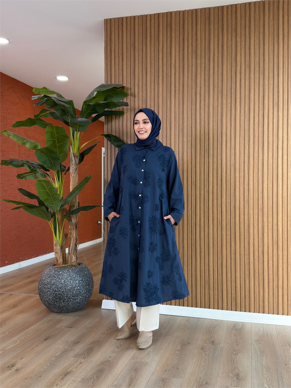 Merve Pamuk Tunik-Lacivert