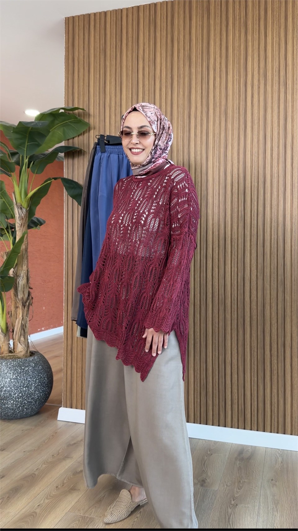 Meyra Pamuk Acurlu  Bluz - Bordo