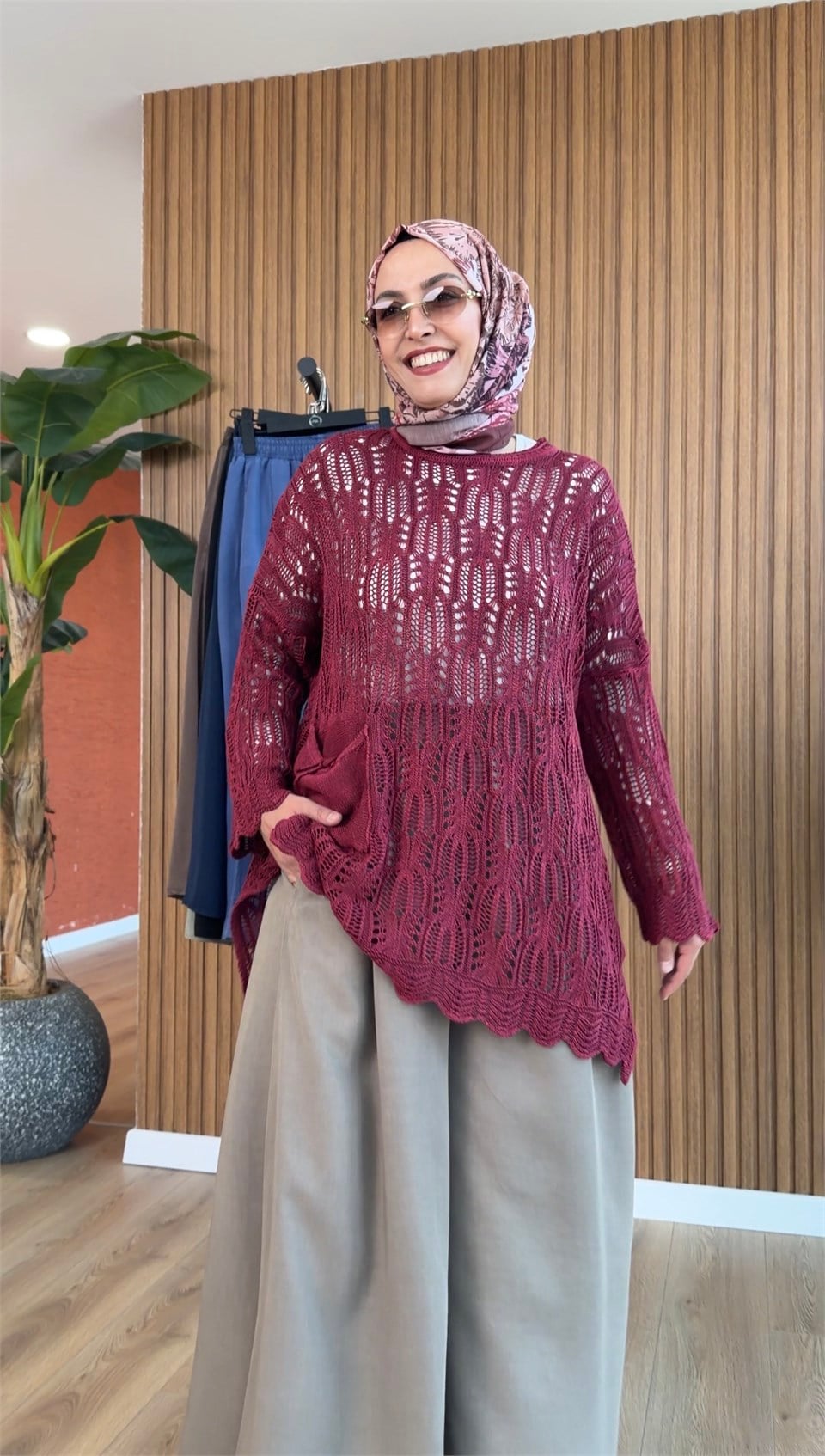 Meyra Pamuk Acurlu  Bluz - Bordo