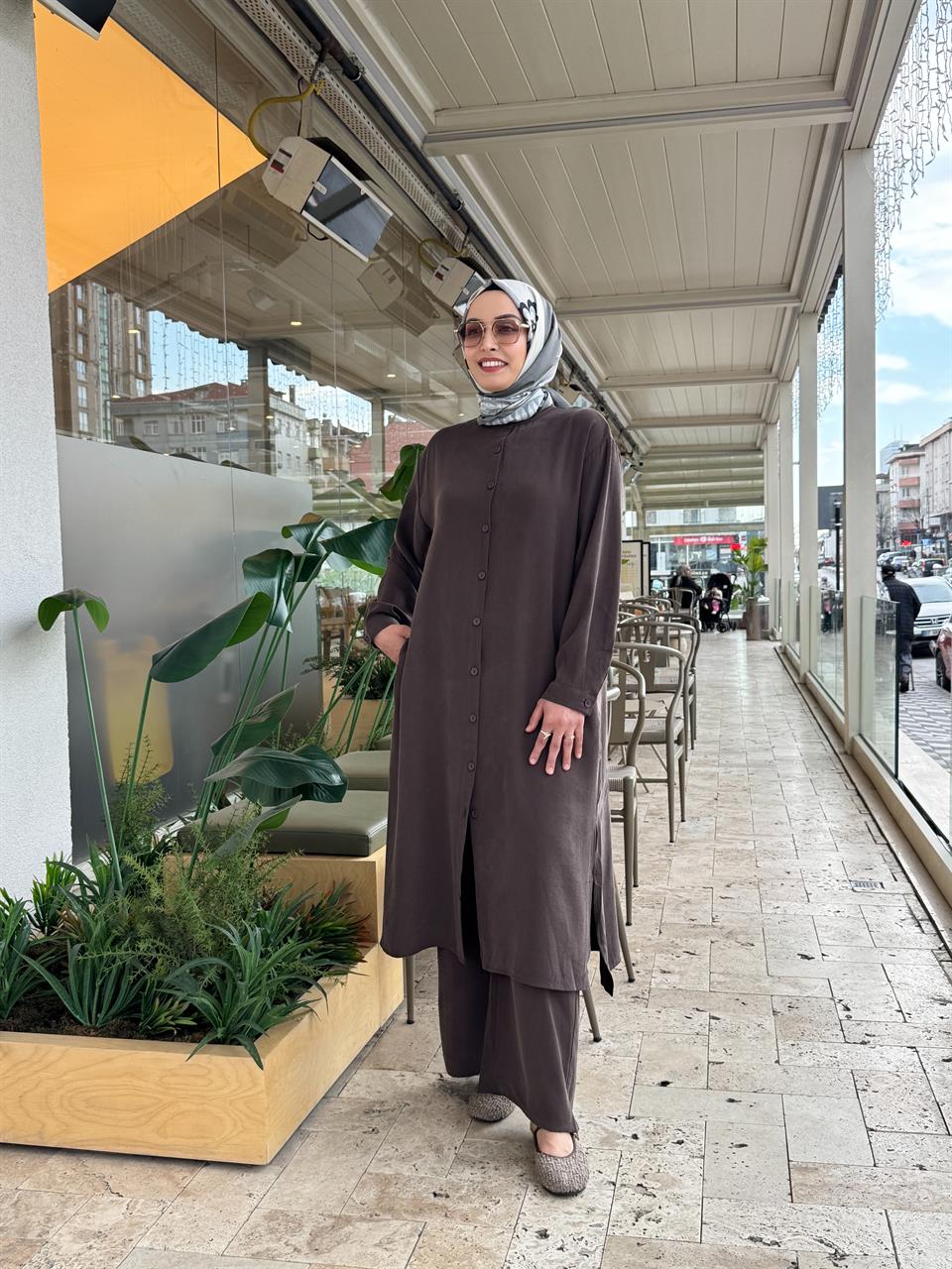 Rana Tensel Takım - Kahverengi
